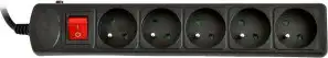 Surge protector AKYGA AK-SP05A, 1.8m, 5-outlets, black