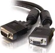 NaviaTec VGA-255, VGA Sub D plug 15pin to VGA Sub D jack 15 pin 2X priključni kabel sa feritom 1,8m Crna Boja, Naviatec Article Nr. 255