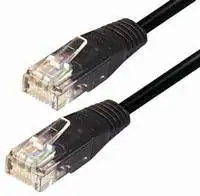 Kabel mrežni UTP, Cat. 5e, 3m, CCA, 26AWG, Savitljivi, Crni