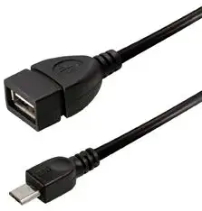 USB kabel 0,3m, AF - micro B, TRN-C258-BL, crni