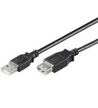 USB kabel 2m, NaviaTec USB-219, AM - AF, Crni