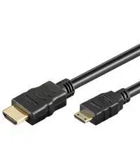 NaviaTec NVT-HDMI-178 HDMI A-plug to (MINI) HDMI C-plug 3m with Ethernet gold colored connectors, Naviatec Article Nr. 178