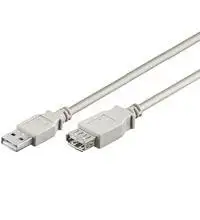 USB kabel 3m, NaviaTec USB-220, AM -AF, bež