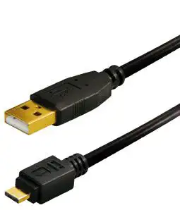 Transmedia C 251 GL, Connecting Cable USB type A plug - Micro USB type A plug 1,8 m, gold plated plug, black