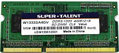 SuperTalent SO-DIMM 4GB DDR3 1333MHz 204-pin (W1333SA4GV)
