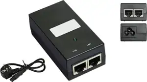 Mikrotik HC24-2400, Mikrotik POE power injector adapter 24V 1A 24W, grounded, desktop type for MikroTik RouterBOARD and ALIX