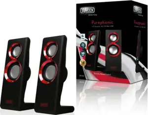 Zvučnici Sweex SP200 - 2.0 Speaker USB Purephonic, 20W, Silver