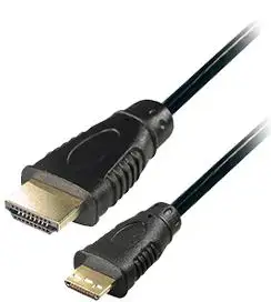 Transmedia C 200-10 E, High Speed HDMI-cable with Ethernet, HDMI-plug type A to HDMI-plug type C, 5,0 m, gold plated plugs, moulded plugs, high quality, 30AWG, transmission of 10,2 Gbit s, resolutions
