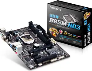 Matična ploča GIGABYTE GA-B85M-HD3 Main Board Desktop iB85 (S1150, DDR3, VGA/HDMI/DVI, USB3.0/USB2.0, LAN, SATAIII/SATAII) mATX Retail