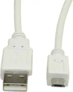 Roline VALUE USB2.0 kabel TIP A na micro USB B (M/M), 3.0m, bež