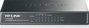 TP-Link TL-SG1008P 8-Port Gigabit Desktop PoE Switch, 8 Gigabit RJ45 ports including 4 PoE ports, steel case