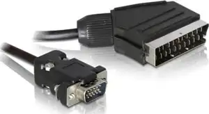 Kabel DELOCK, SCART (M) na VGA (M), 2.0m