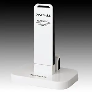 TP-Link TL-WN821NC, 300Mbps Wireless N USB Adapter, MIMO technology, USB Cradle