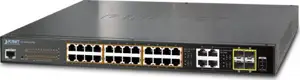 Planet GS-4210-24P4C 24P Gigabit HP POE 4 Gig TP SFP Mngd Switch (220W)