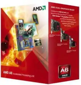 Procesor AMD A6-3500 BOX, s. FM1, 2.1GHz, 3MB, GPU 6530D, Triple Core