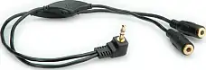 Roline Audio Y kabel, 3.5mm Stereo M / 2×3.5mm Stereo F, kontrola glasnoće