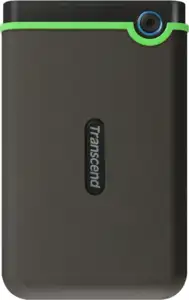 Vanjski tvrdi disk Transcend 2TB StoreJet 25M3, USB3.0, Rubber casing, Military-grade shock resistance, Quick Reconnect Button, Iron Gray/Green, 3 yrs