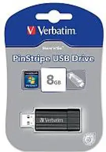 Verbatim PinStripe USB Drive - USB flash drive - 8 GB
