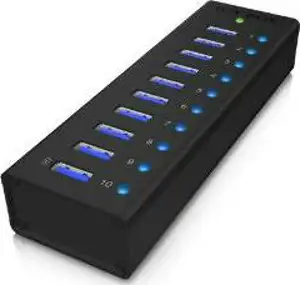 USB HUB ICY BOX IB-AC6110, 10-portni 3.0, vanjski strujni adapter