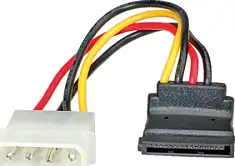 Roline naponski kabel, 4-pin HDD na SATA (90°), 10cm