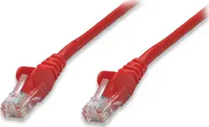 Kabel mrežni Intellinet, Cat5e, U/UTP, RJ45-M/RJ45-M, 0.5 m, crveni
