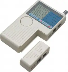 INTELLINET Cable Tester, 4-in-1, RJ11/RJ45/USB/BNC, Beige
