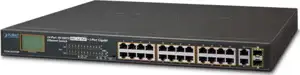 Planet 16-Port 10 100TX 802.3at PoE 2-Port Gigabit TP SFP Combo Desktop Switch