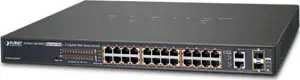 Planet 24-Port 100TX 802.3at PoE 2-Port Gigabit TP SFP Web Smart Switch 220W