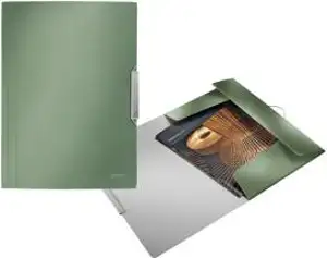 Fascikl klapa s gumicom pp A4 Style Leitz 39770053 metalik zeleni