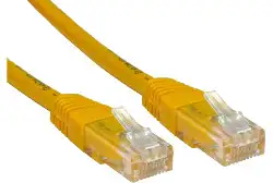 Kabel mrežni UTP, Cat. 5e, 0,5m, CCA, 26AWG, Savitljivi, Žuti