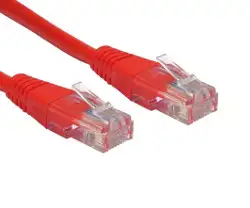 Kabel mrežni UTP, Cat. 5e, 0,5m, CCA, 26AWG, Savitljivi, Crveni