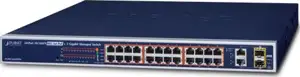 Planet FGSW-2624HPS4 24-Port 100TX 802.3at PoE 2-Port Gigabit TP SFP Web Smart Switch 420W