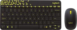 Tipkovnica + miš Logitech MK240 Nano Desktop Cordless, bežična, crna, USB