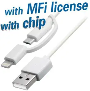 Transmedia Connecting Cable for iPhone, iPad, iPod, Smartphone and Tablets CI22-L