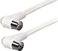 Transmedia 2,5m Connecting Cable IEC-plug right angle 9,5 mm - IEC-jack right angle 9,5