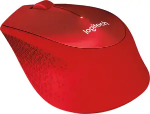 Miš Logitech Wireless M330 Silent Plus, optički, 1000dpi, bežični, crveni, USB