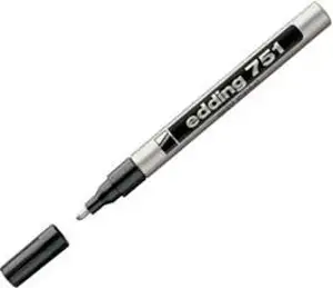 Marker permanentni lakirajući 1-2mm Edding 751 srebrni