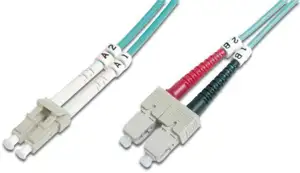 Digitus LC-SC MM OM3 Duplex Fiber Optic Patch Cord 2m
