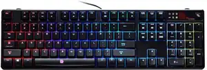 Tipkovnica TT eSports POSEIDON Z RGB, mehanička, BROWN, US Layout, crna, USB