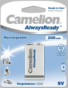 Baterija NI-MH Ready2use 9V 200 mAh, Camelion