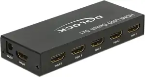 Razdjelnik DELOCK, 5x IN HDMI-A 19 pin (Ž) na 1x OUT HDMI-A 19 (Ž), 4K