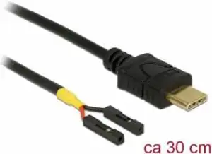 Kabel DELOCK, USB-C 2.0 (M) na 2 zatična letvica (Ž), 30cm