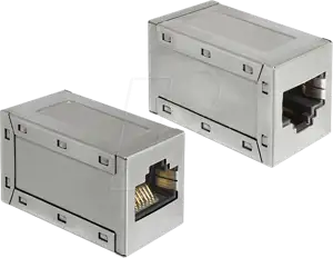 Adapter DELOCK, cat.5e modular Coupler (metalni), RJ45 Ž/Ž (spojnica)