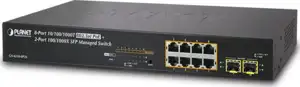 Planet GS-4210-8P2S 8-Port Gigabit HP PoE 2-Port SFP Managed Switch (120W)
