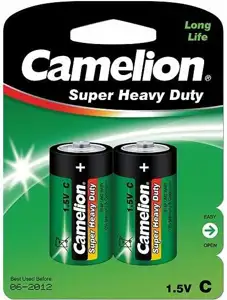 Baterija Zinc-Carbon 1,5V R14 - blister 2 kom, Camelion GREEN
