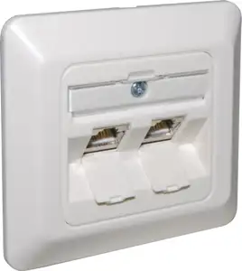 Modularna priključnica PŽ za Keystone 2-struka, bijela (RAL 9010)