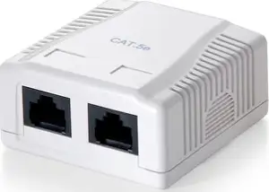 UTP priključnica Cat.5e NŽ 2-struka, bijela (RAL 9010)