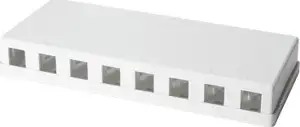 Modularna priključnica NŽ za Keystone 8-struka, bijela