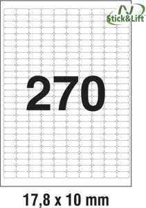 Etikete ILK 17,8x10mm odljepljive pk25L Zweckform L4730REV-25