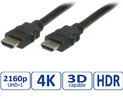 HDMI Ultra HD kabel sa mrežom, M/M, crni, 5.0m